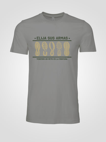 Camiseta "Escoja sus armas"