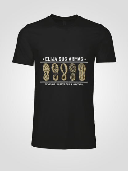 Camiseta "Escoja sus armas"